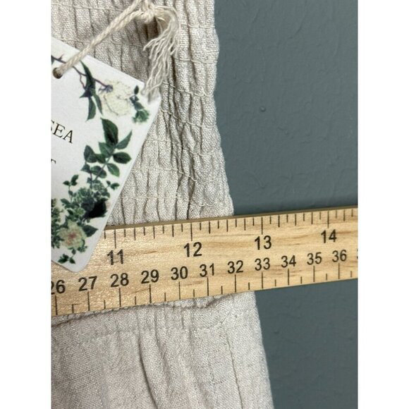 Chelsea & Violet Big Girls Large Linen Blend Shorts Romper Ruched Top Adjustable - Picture 7 of 12